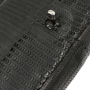 Chanel Black Lambskin Laser Cut Single Flap Shoulder Bag 125089