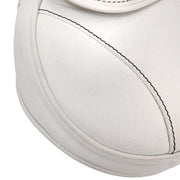 Christian Dior White Leather Saddle Handbag RU1002 125093