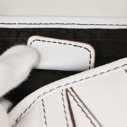 Christian Dior White Leather Saddle Handbag RU1002 125093