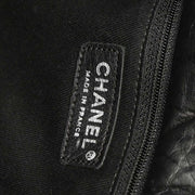Chanel  Black Calfskin Tweed Mademoiselle Lock Shoulder Bag 125096
