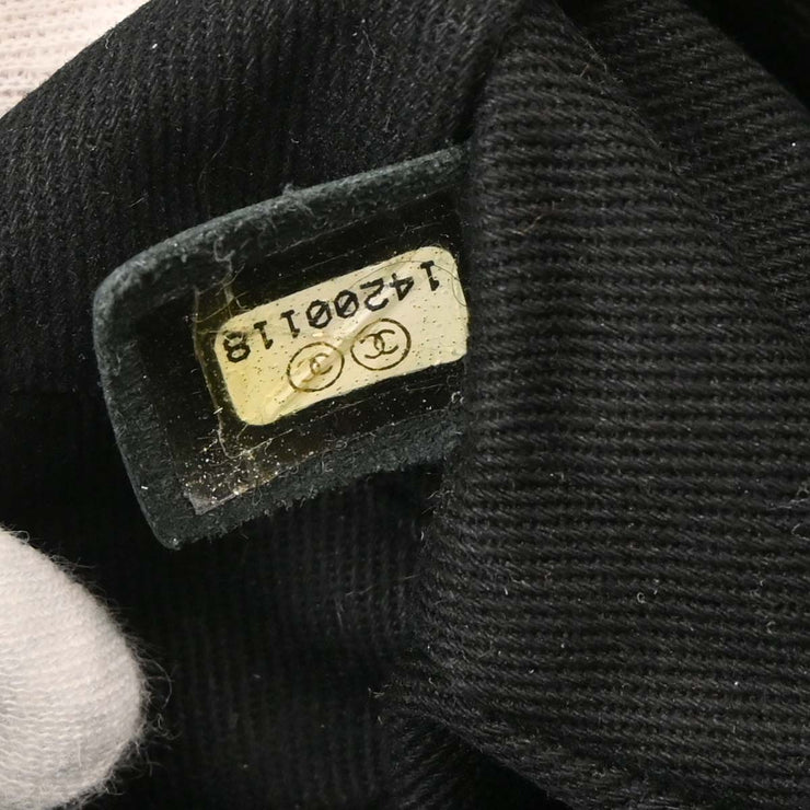 Chanel  Black Calfskin Tweed Mademoiselle Lock Shoulder Bag 125096