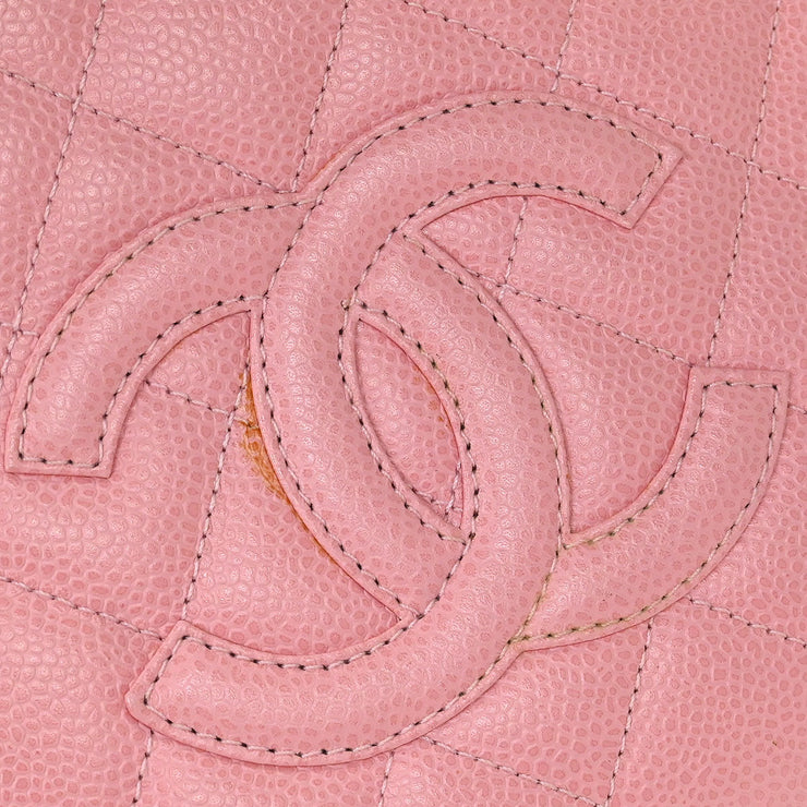 Chanel Pink Calfskin Petite Timeless Tote PTT Chain Handbag 125098