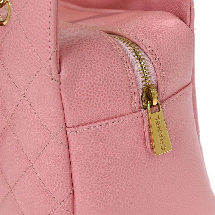 Chanel Pink Calfskin Petite Timeless Tote PTT Chain Handbag 125098