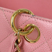 Chanel Pink Calfskin Petite Timeless Tote PTT Chain Handbag 125098