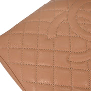 Chanel Pink Beige Calfskin Grand Shopping Tote GST Chain Handbag 125100