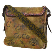 Chanel Khaki On The Pavements Graffiti Messenger Bag 125105