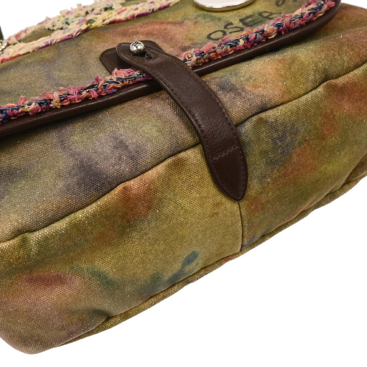 Chanel Khaki On The Pavements Graffiti Messenger Bag 125105