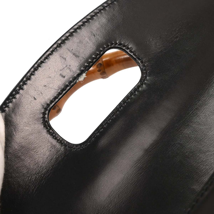 Gucci Black Bamboo Handbag 000.1781.0633 125106