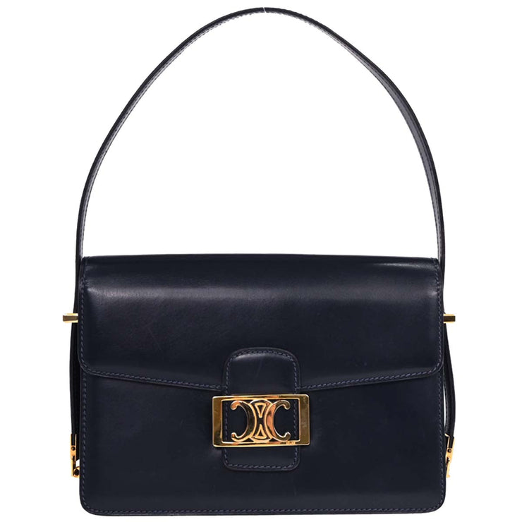 Celine Navy Leather Handbag 125107