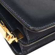 Celine Navy Leather Handbag 125107