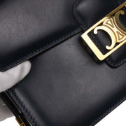 Celine Navy Leather Handbag 125107