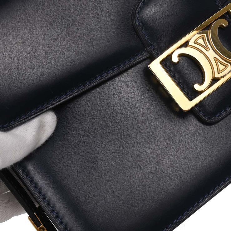 Celine Navy Leather Handbag 125107