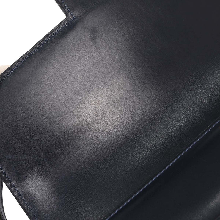 Celine Navy Leather Handbag 125107