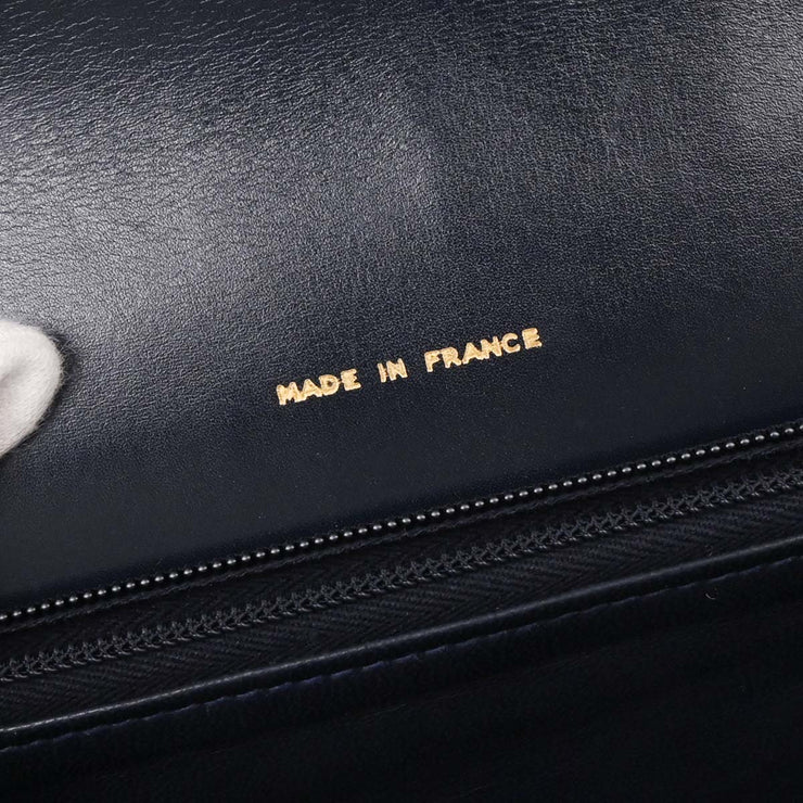 Celine Navy Leather Handbag 125107