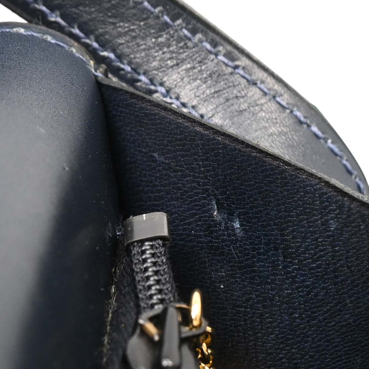 Celine Navy Leather Handbag 125107
