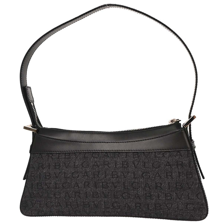 Bvlgari Black Canvas Logomania Handbag MAMMEI 125109
