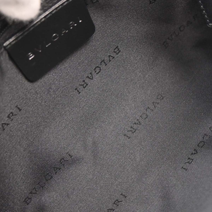 Bvlgari Black Canvas Logomania Handbag MAMMEI 125109