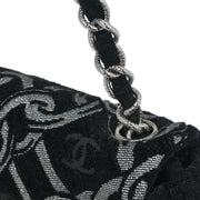 Chanel Black Canvas Chain Print Handbag 125111
