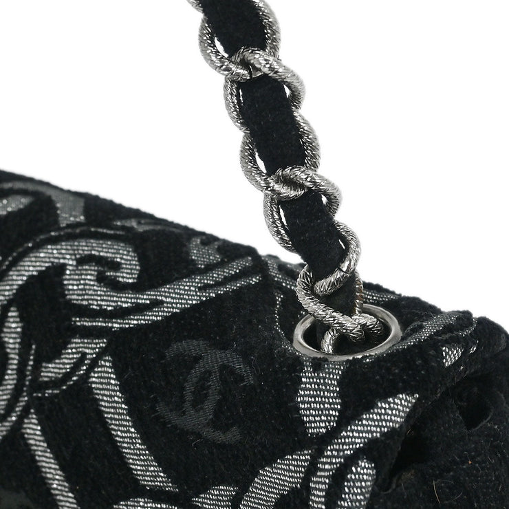 Chanel Black Canvas Chain Print Handbag 125111