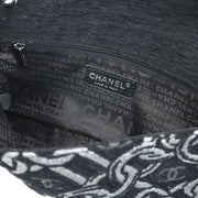 Chanel Black Canvas Chain Print Handbag 125111