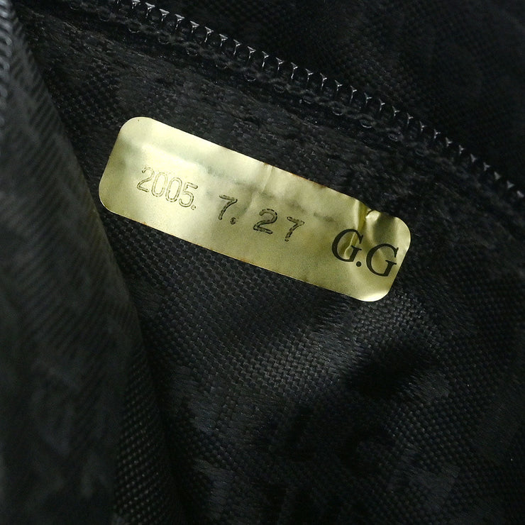 Chanel Black Canvas Chain Print Handbag 125111