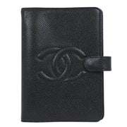 Chanel Black Calfskin Note Book Cover Small Good 125115