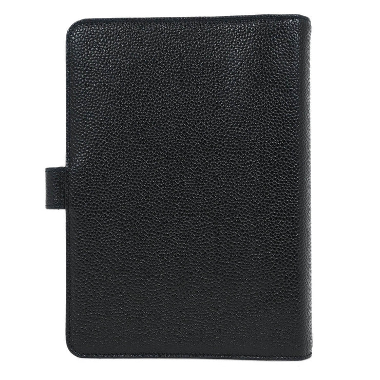 Chanel Black Calfskin Note Book Cover Small Good 125115