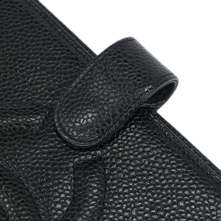 Chanel Black Calfskin Note Book Cover Small Good 125115