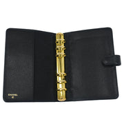 Chanel Black Calfskin Note Book Cover Small Good 125115