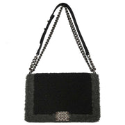 Boy Chanel Black Mouton Medium Shoulder Bag 125118