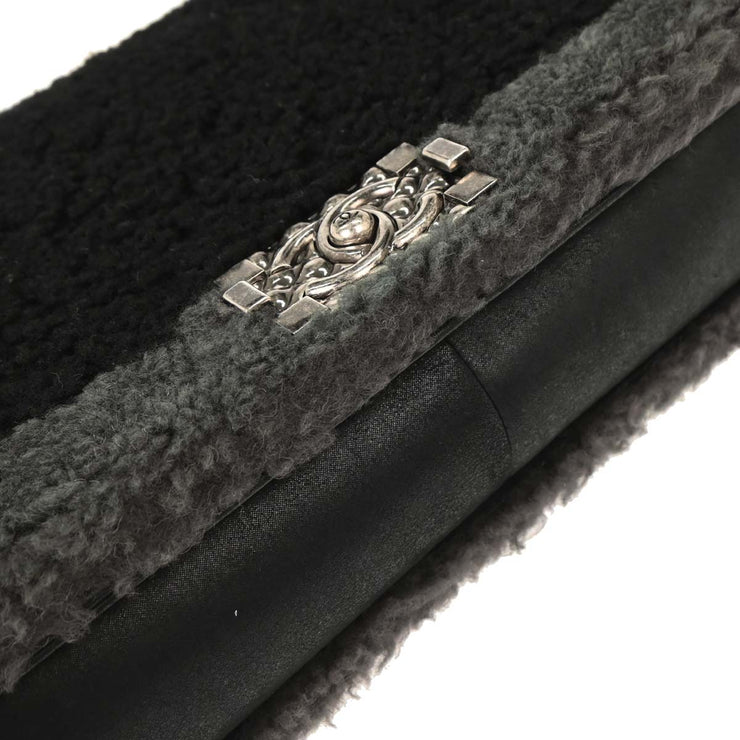 Boy Chanel Black Mouton Medium Shoulder Bag 125118
