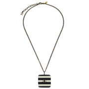Chanel Gold Square Chain Pendant Necklace 06A 125122