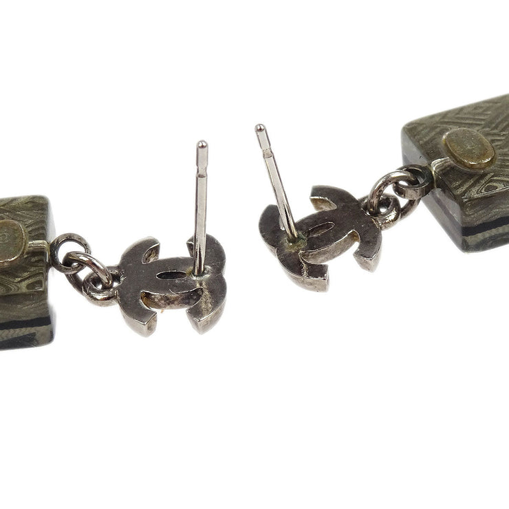 Chanel Dangle Piercing Earrings Silver 15S 125123
