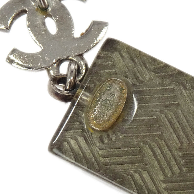 Chanel Dangle Piercing Earrings Silver 15S 125123