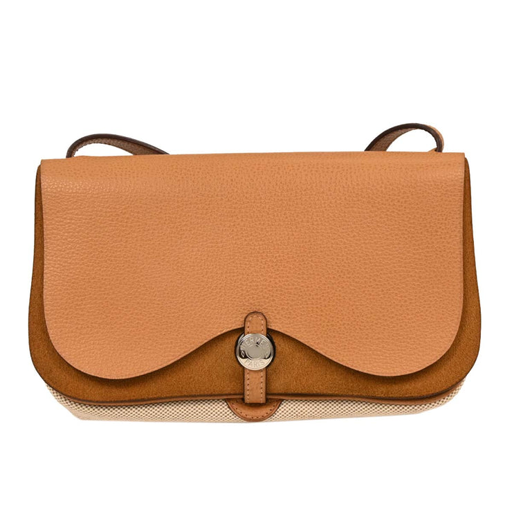 Hermes Beige Toile H Vache Liegee Sac Colorado PM Shoulder Bag JSquare:I 125126