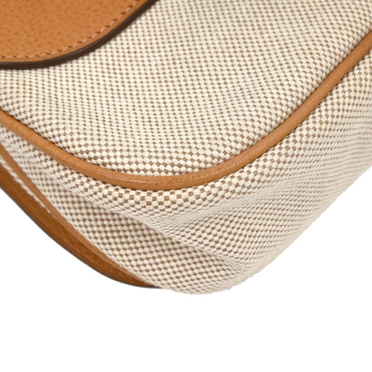 Hermes Beige Toile H Vache Liegee Sac Colorado PM Shoulder Bag JSquare:I 125126