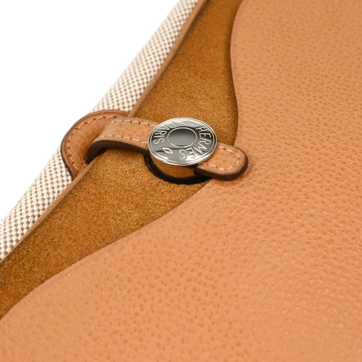 Hermes Beige Toile H Vache Liegee Sac Colorado PM Shoulder Bag JSquare:I 125126