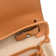 Hermes Beige Toile H Vache Liegee Sac Colorado PM Shoulder Bag JSquare:I 125126