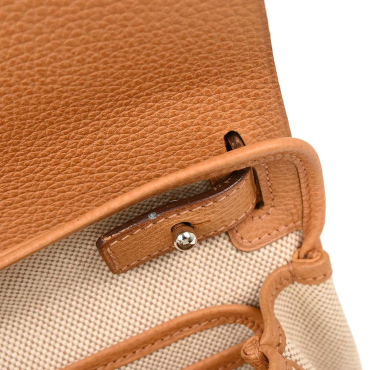 Hermes Beige Toile H Vache Liegee Sac Colorado PM Shoulder Bag JSquare:I 125126