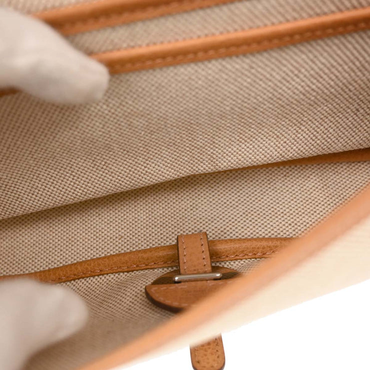 Hermes Beige Toile H Vache Liegee Sac Colorado PM Shoulder Bag JSquare:I 125126