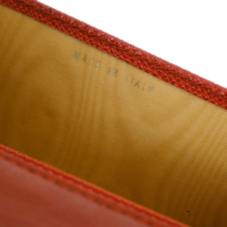 Chanel Vermilion Red Calfskin Wallet Purse 125129