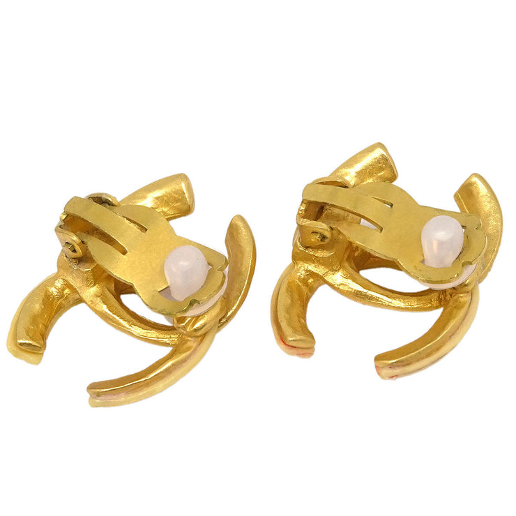 Chanel Gold CC Earrings Clip-On 00T 125131