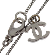 Chanel Flower Pendant Necklace Silver 06P 125135