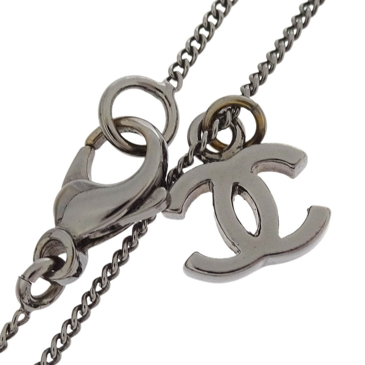 Chanel Flower Pendant Necklace Silver 06P 125135