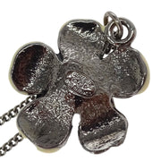 Chanel Flower Pendant Necklace Silver 06P 125135