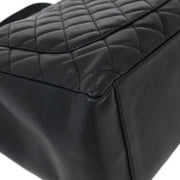 Chanel Black Calfskin Grand Shopping Tote GST Chain Handbag 125139