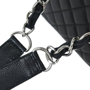 Chanel Black Calfskin Grand Shopping Tote GST Chain Handbag 125139