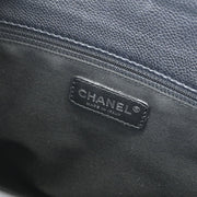 Chanel Black Calfskin Grand Shopping Tote GST Chain Handbag 125139