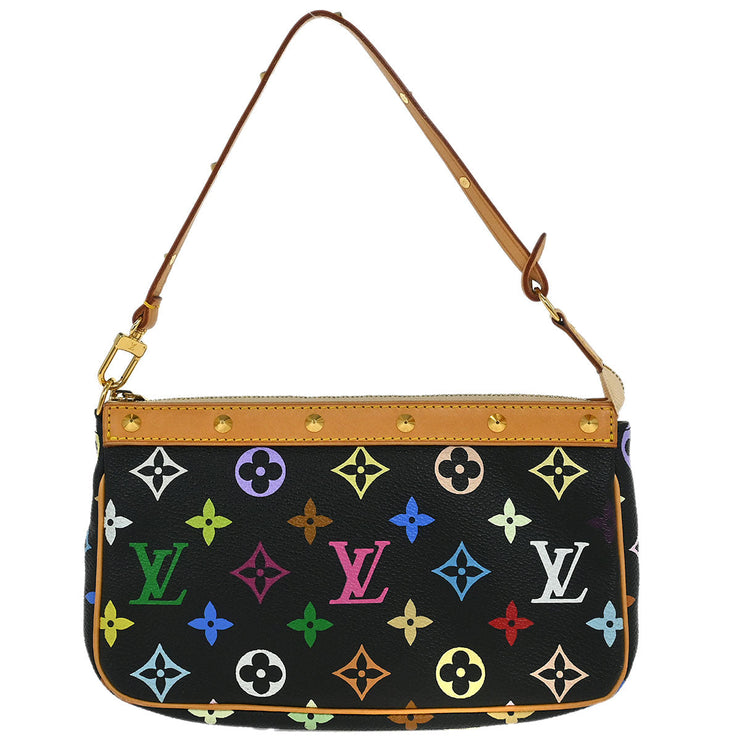 Louis Vuitton Black Multicolor Pochette Accessoires M92648 SL1013 125140
