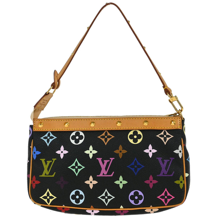 Louis Vuitton Black Multicolor Pochette Accessoires M92648 SL1013 125140